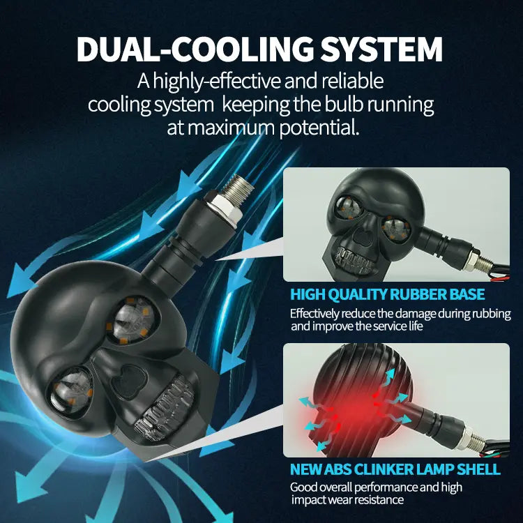 Skull Turn Signals 2pcs