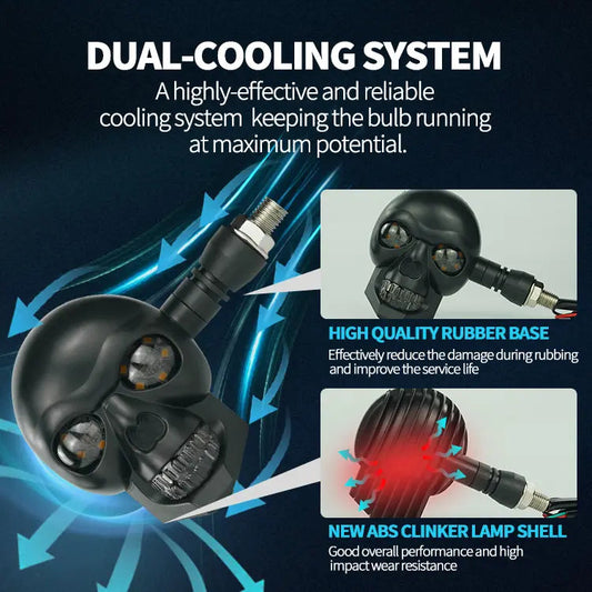 Skull Turn Signals 2pcs