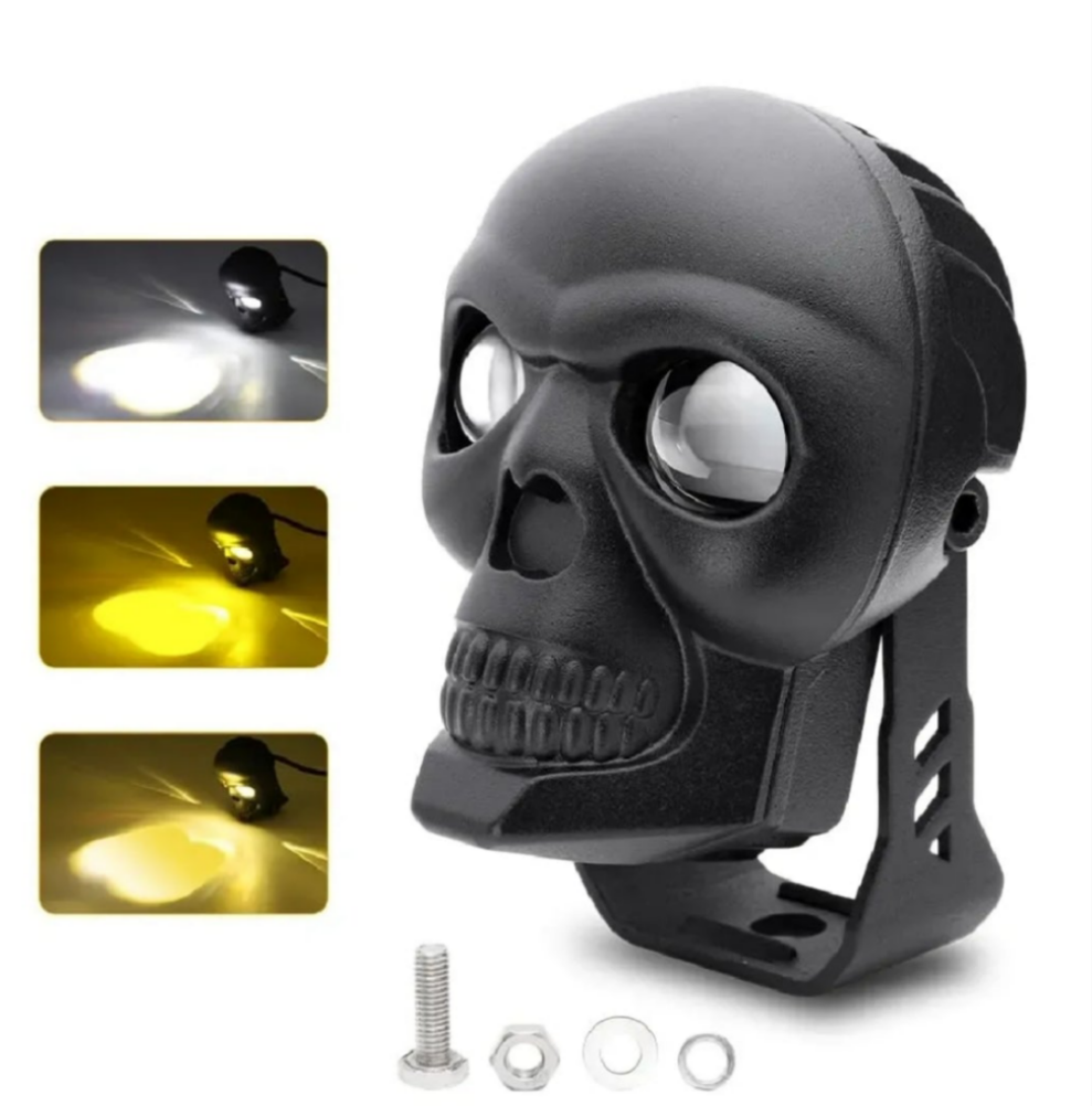 Skull Devil Light White+ Yellow for all bikes