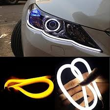 2PCS DRL LED Strip Light for Car | Universal 60cm Waterproof Flexible LED Bulbs - 12V